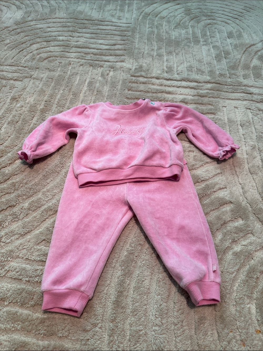Juicy Couture Pink Velour Kids Matching Set